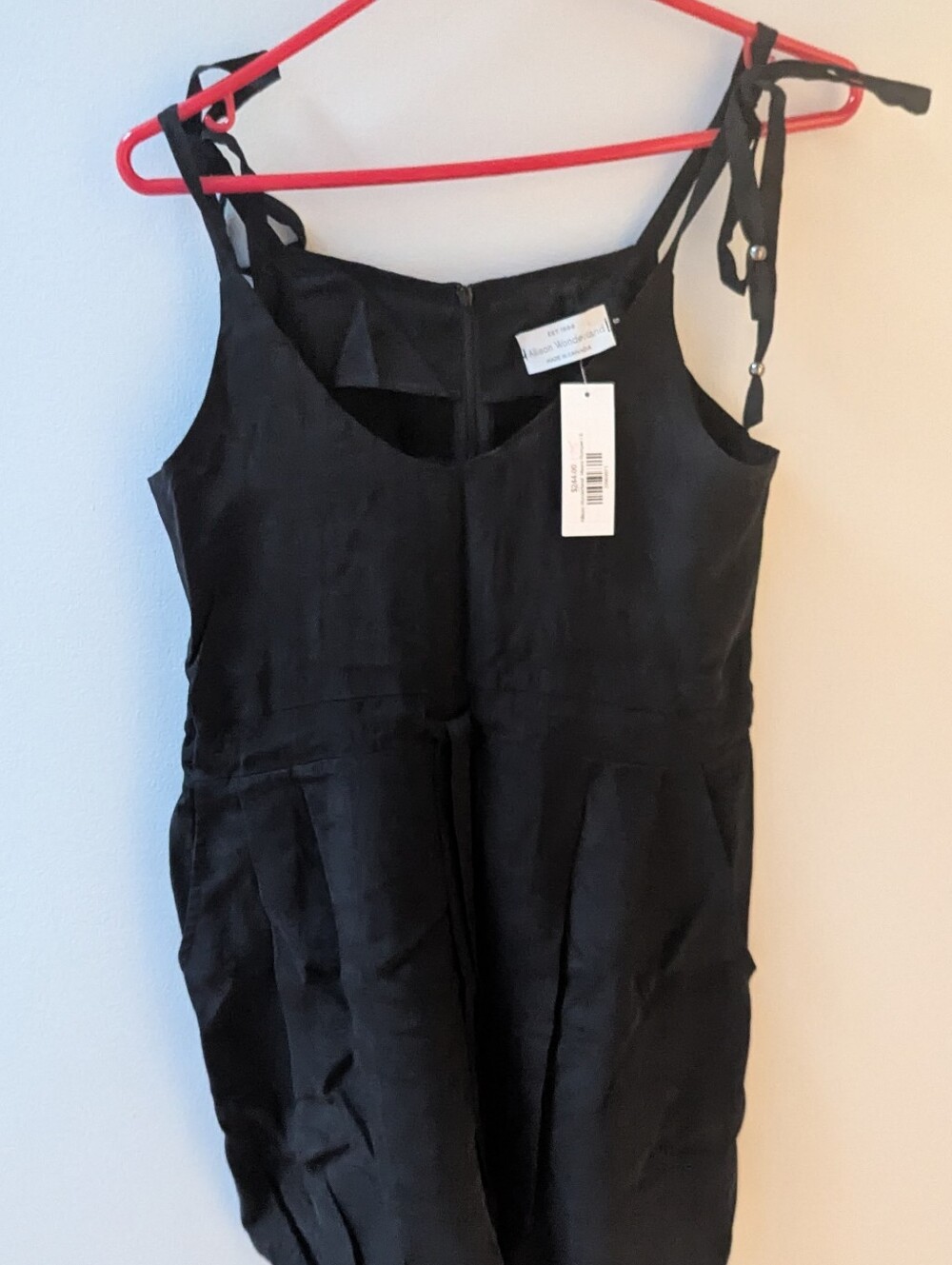 Allison Wonderland Meara Romper Black, NWT, Size 6
